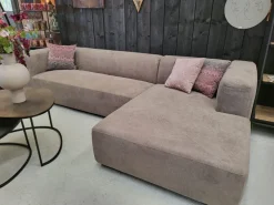 Tower Living Showroommodel 2,5 zits + chaise longe Rechts - Enjoy 431 Beige Grey