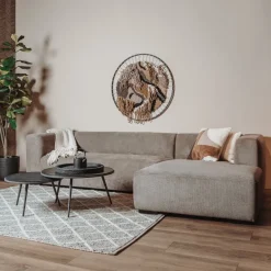 Tower Living Showroommodel 2,5 zits + chaise longe Rechts - Enjoy 431 Beige Grey