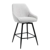 Tower Living Trino Barstoel - fabric Trenza 04 white (draaibaar)