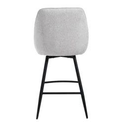 Tower Living Trino Barstoel - fabric Trenza 04 white (draaibaar)