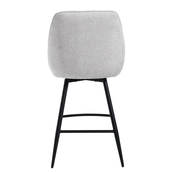 Tower Living Trino Barstoel - fabric Trenza 04 white (draaibaar)