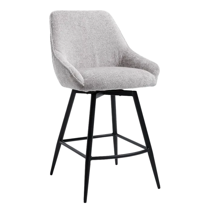 Tower Living Trino Barstoel - stof Trenza 08 oyster (draaibaar) - Tower Living