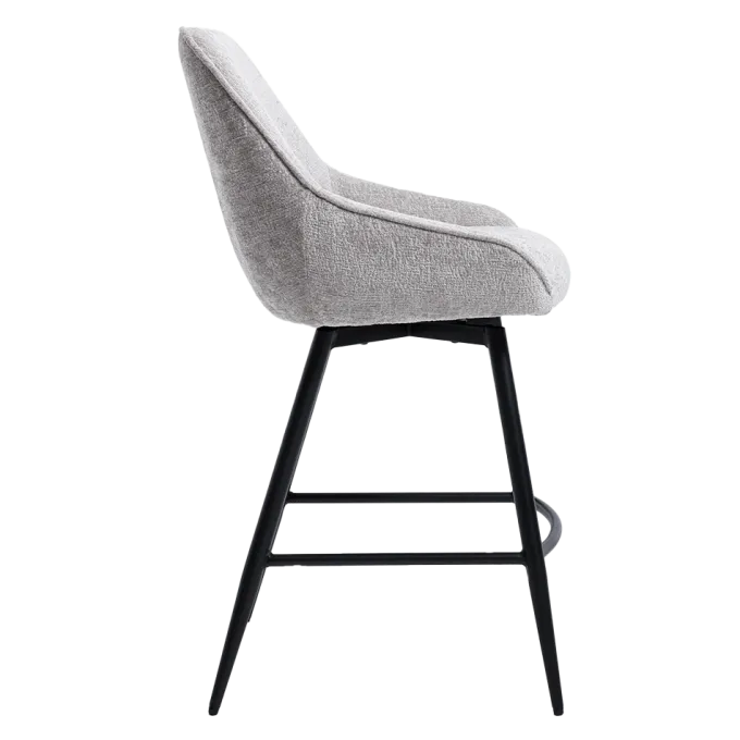 Tower Living Trino Barstoel - stof Trenza 08 oyster (draaibaar) - Tower Living