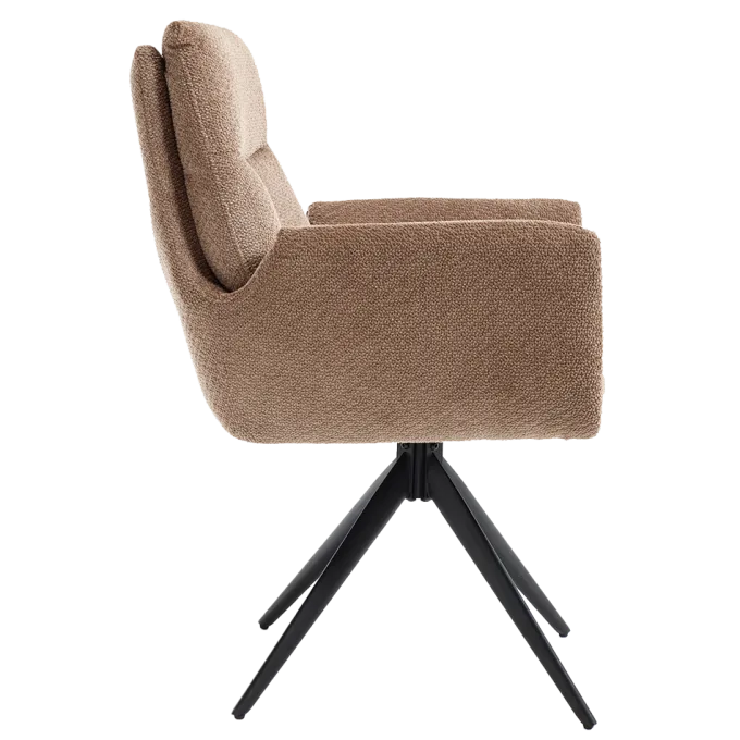 Tower Living Varzo Armstoel - Toro 45 mocca (draaibaar)