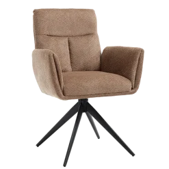Tower Living Varzo Armstoel - Toro 45 mocca (draaibaar)