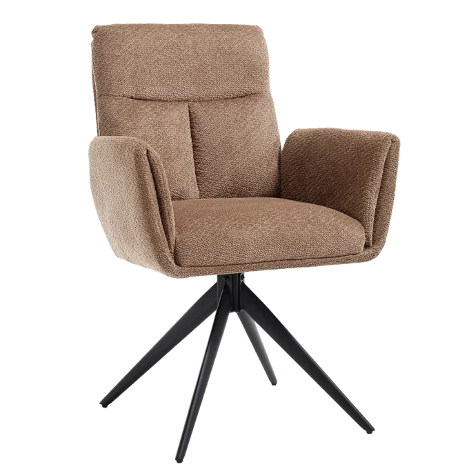Tower Living Varzo Armstoel - Toro 45 mocca (draaibaar)