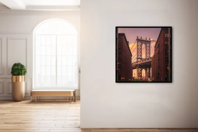 Wandkraft Manhatten Bridge from Brooklyn Street