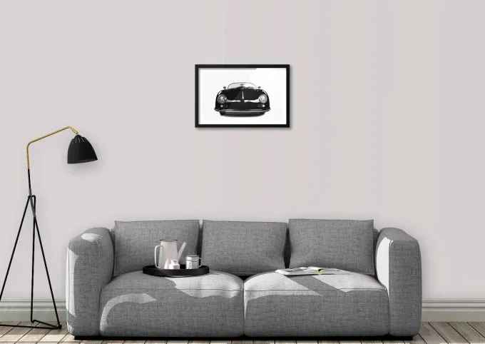 Wandkraft Porsche 356 Black