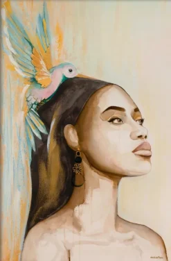 Wandkraft Woman and Hummingbird