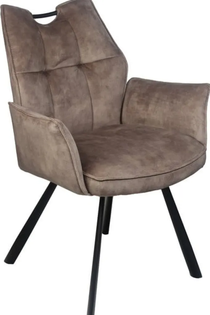 Wildeboer & v/d Weide Eettafelstoel Mabel met arm - stof C-Adore 211