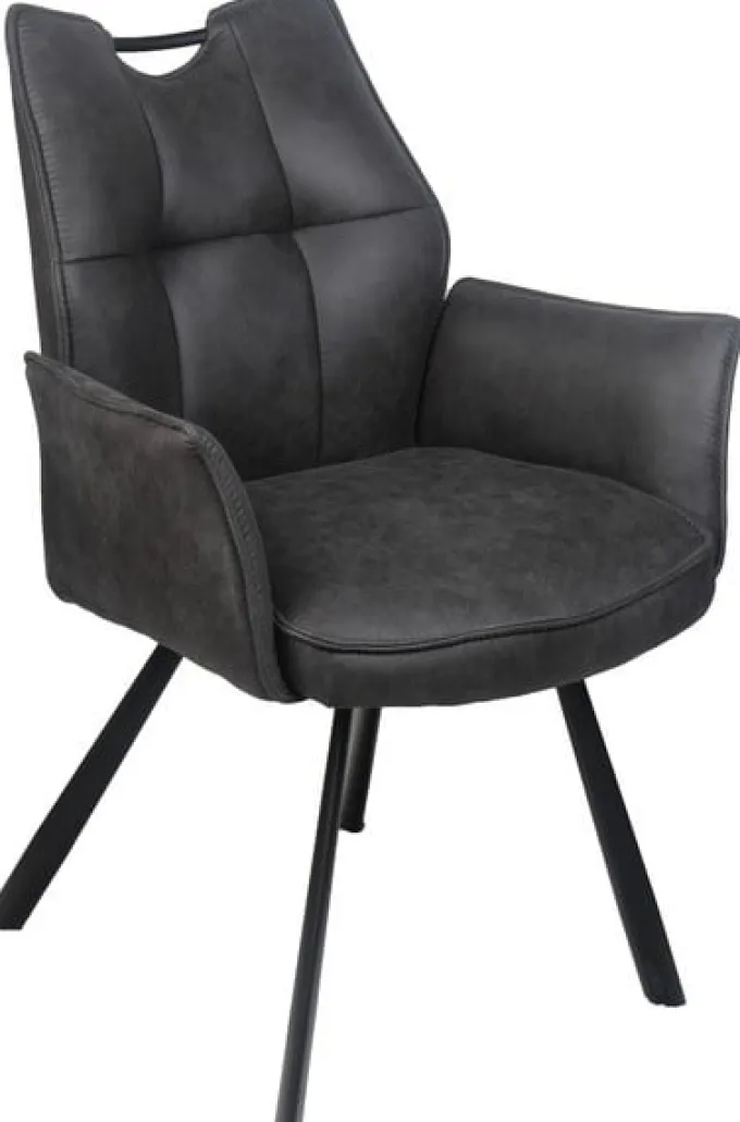 Wildeboer & v/d Weide Eettafelstoel Mabel met arm - stof C-Magnum 66