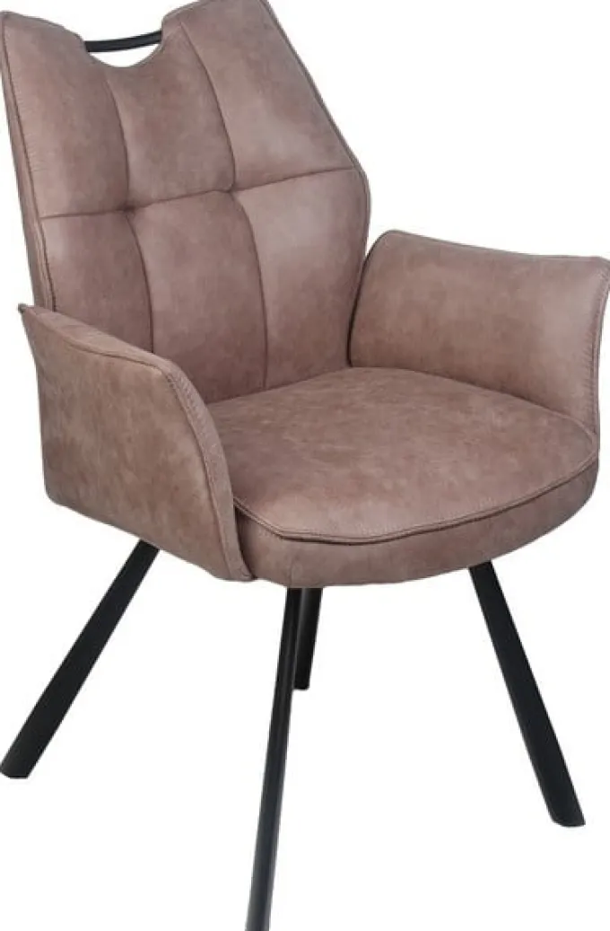 Wildeboer & v/d Weide Eettafelstoel Mabel met arm - stof C-Magnum 10