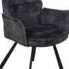 Wildeboer & v/d Weide Eettafelstoel Mabel met arm - stof C-Adore 67