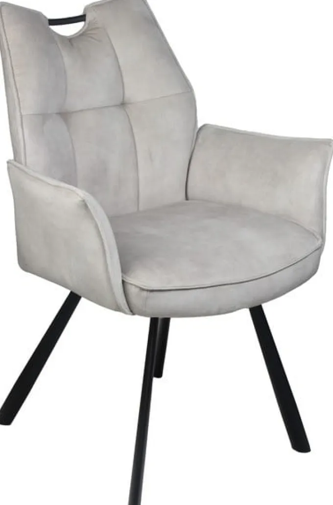 Wildeboer & v/d Weide Eettafelstoel Mabel met arm - stof C-Adore 110