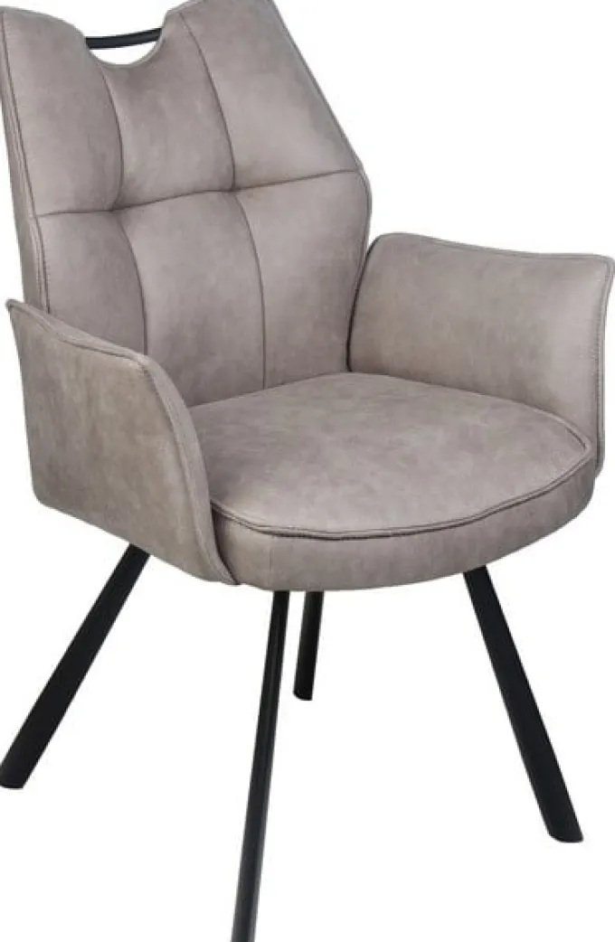 Wildeboer & v/d Weide Eettafelstoel Mabel met arm - stof C-Magnum 84