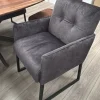 Wildeboer & v/d Weide Showroommodel Eettafelstoel Kira gesloten arm Stof C marble
