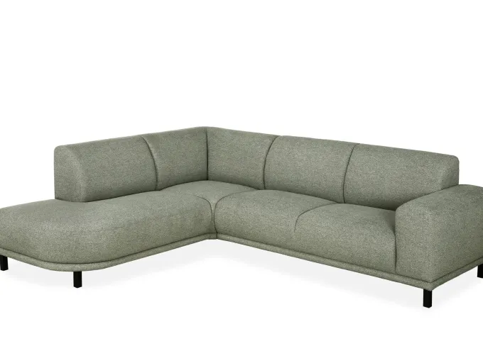 WoonMax Bank Lincoln - Ronde ottomane links - 2.5 zits met arm rechts