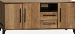 WoonMax Dressoir Maldini Old teak - 3 deuren en 2 lades - 203 cm