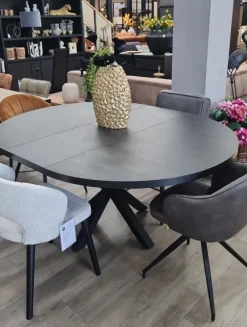 WoonMax Eettafel Isla rond Lamulux uitschuifbaar - Diverse kleuren en 4 afmetingen
