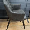 WoonMax Eettafel stoel Asher - Poot 3 - Chicago Antraciet - Showroommodel