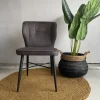 WoonMax Eettafelstoel Beauty Zorro - Cognac, Antraciet en Groen