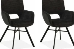WoonMax Eettafelstoel Mercury Miami - Ash, Zwart of Toffee