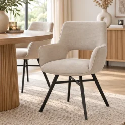 WoonMax Eettafelstoel Mercury Miami - Ash, Zwart of Toffee
