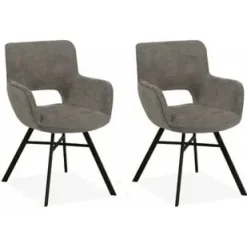 WoonMax Eettafelstoel Mercury Miami - Ash, Zwart of Toffee