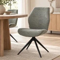 WoonMax Eettafelstoel Palmas Miami - Ash, Zwart of Toffee