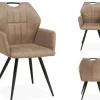 WoonMax Eettafelstoel Puck Zorro - Cognac, Antraciet, Groen, Clay, Zand of Taupe