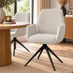 WoonMax Eettafelstoel Puebla Miami - Ash, Zwart of Toffee