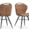 WoonMax Eettafelstoel Splash - Cognac, Lever, Antraciet en Mosgroen