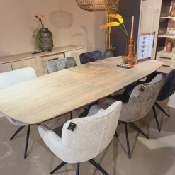 WoonMax Eettafel Wellington Deens Ovaal uitschuifbaar Lamulux - Diverse kleuren en afmetingen