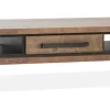 WoonMax Kinga salontafel met 1 lade en 2 open vakken in Lamulux Old Teak