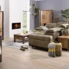 WoonMax Kinga TV-kast 170 cm met 2 deuren en 2 open vakken - Lamulux Old Teak