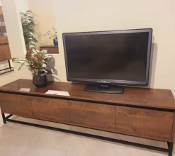 WoonMax Milltown TV meubel 4 deurs Dark Mango - 218 cm