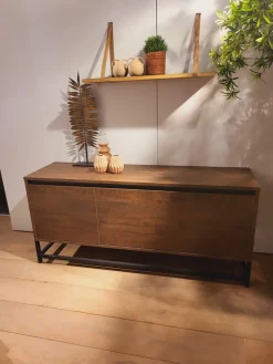 WoonMax Milltown TV meubel 3 deurs Dark Mango - 165 cm
