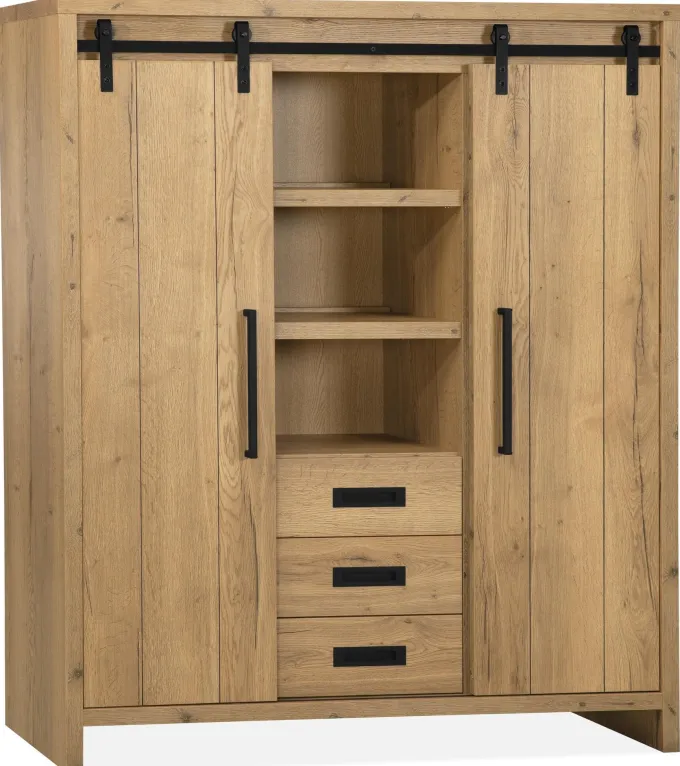 WoonMax Opbergkast Cottage Natur 135 cm