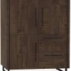WoonMax Rimini barkast 3 deurs - 2 lades Lamulux Dark mango