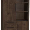 WoonMax Rimini opbergkast 2 deurs - 3 lades Lamulux Dark mango
