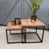 WoonMax Salontafel Floris set van 2 mango Lamulux - Industrieel design