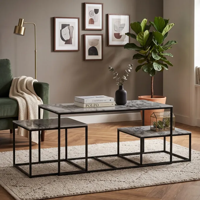 WoonMax Salontafel Mex set van 3 - diverse kleuren Lamulux