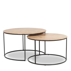 WoonMax Salontafel Windsor set van 2 - mango