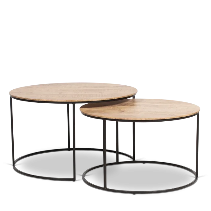 WoonMax Salontafel Windsor set van 2 - mango