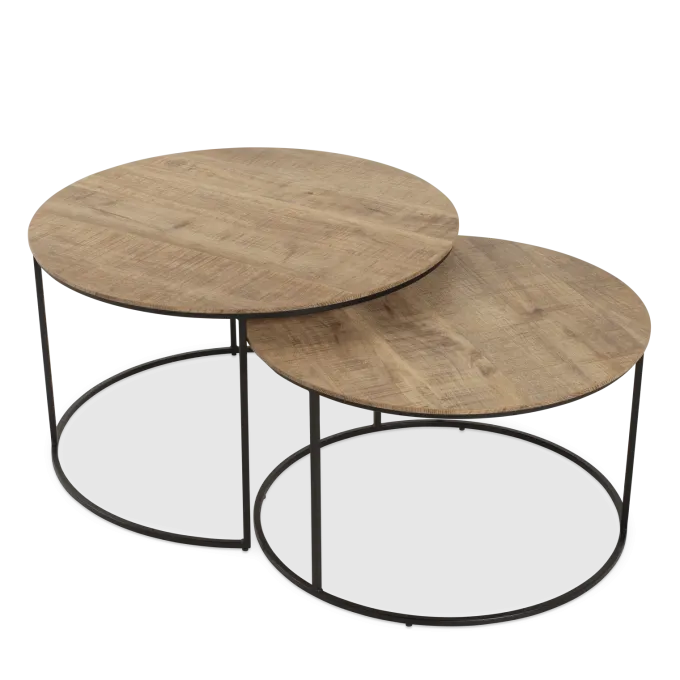 WoonMax Salontafel Windsor set van 2 - mango