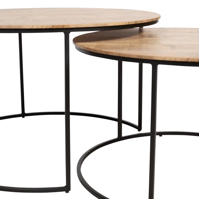 WoonMax Salontafel Windsor set van 2 - mango