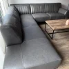 WoonMax Showroommodel Lederen Hoekbank Power B2 antraciet