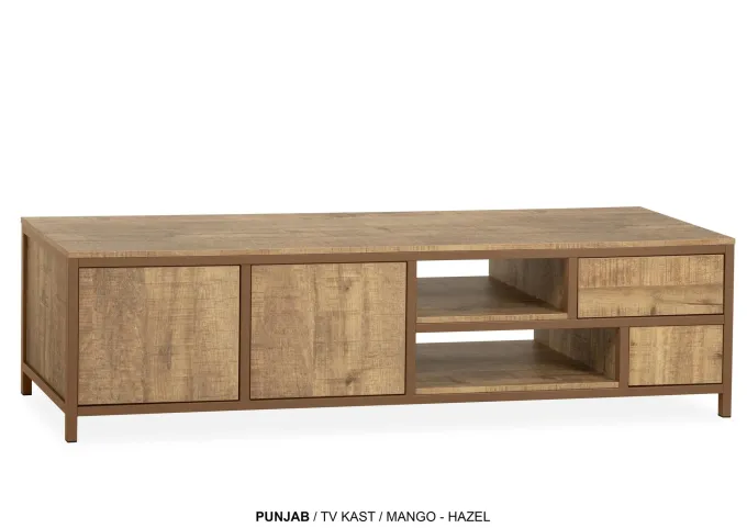 WoonMax Tv kast Punjab groot 180 cm - diverse kleurcombinaties