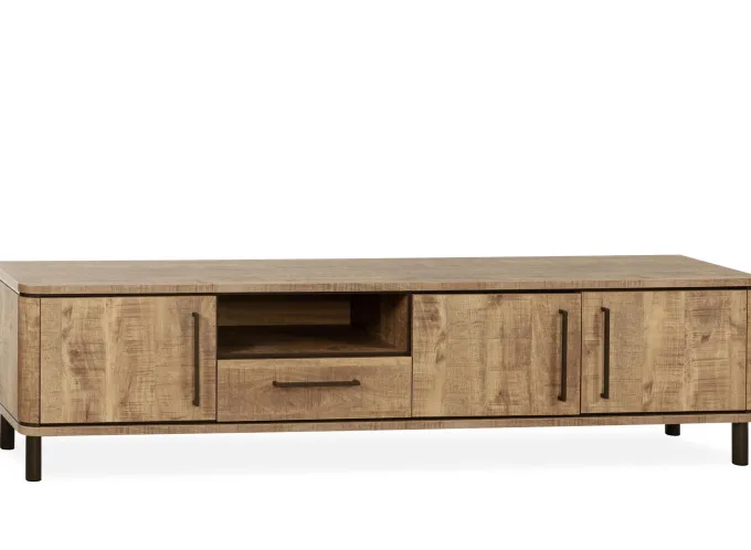 WoonMax TV meubel Chatham Mango 3 deuren, 1 lade en 1 open vak - 210 cm