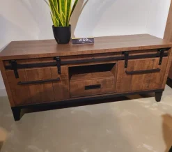 WoonMax TV meubel Dark Mango Vigo groot 2 deuren